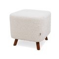 Julia poef bouclé beige - 44 x 44 cm