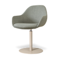 Niva-Mae draaibare tulp eetkamerstoel saliegroen - beige onderstel