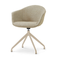 Nola-Otis draaibare eetkamerstoel taupe melange - beige onderstel