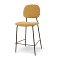 Jasmijn barkruk warm oker - zwart onderstel - 65 cm