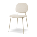 Jasmijn eetkamerstoel bouclé beige - grijsbeige onderstel