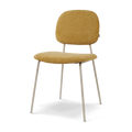 Jasmijn eetkamerstoel warm oker - grijsbeige onderstel