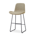 Nino-Fé barkruk taupe melange - zwart onderstel - 75 cm
