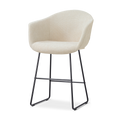 Nino-Otis barkruk cottonbeige - zwart onderstel - 65 cm
