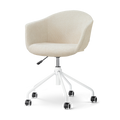 Nout-Otis bureaustoel cottonbeige - wit onderstel