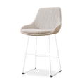 Nino-Isa barkruk beige gemêleerd - wit onderstel - 65 cm