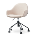 Nout-Mae bureaustoel beige - zwart onderstel